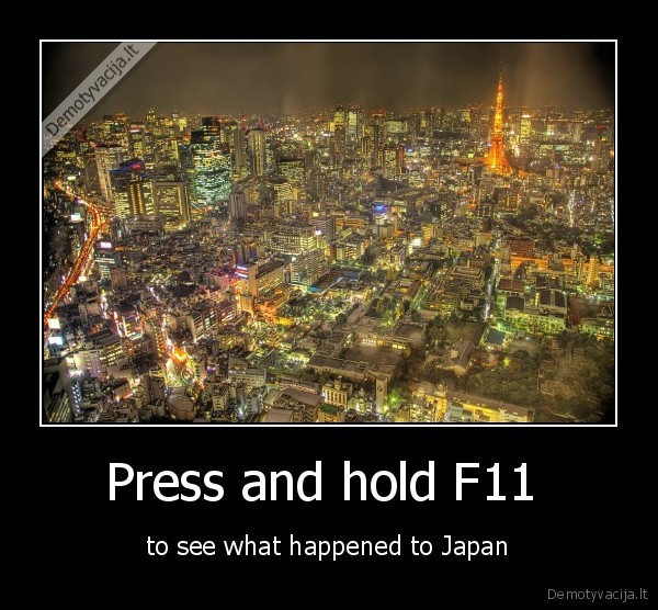 hold f11 japan