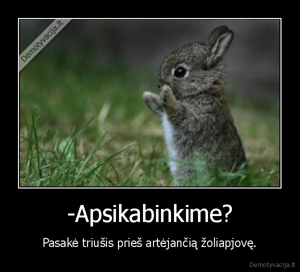 -Apsikabinkime?