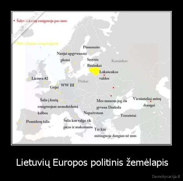  Lietuvių Europos politinis žemėlapis