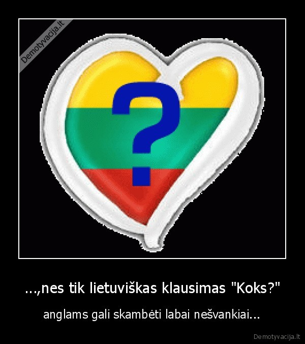 ...,nes tik lietuviškas klausimas &quot;Koks?&quot;