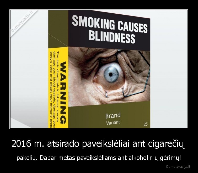 2016 m. atsirado paveikslėliai ant cigarečių 