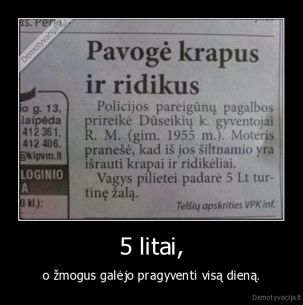 5 litai,