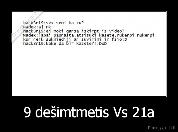 9 dešimtmetis Vs 21a