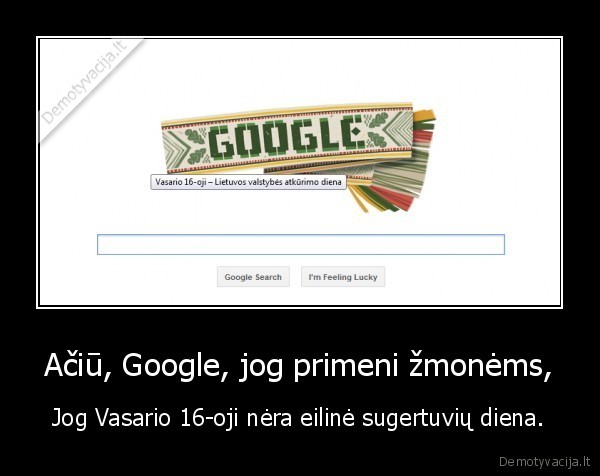 google, vasario, 16