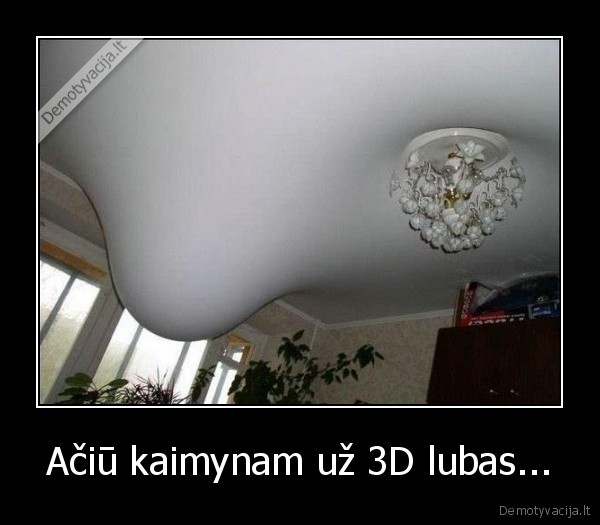 Ačiū kaimynam už 3D lubas...