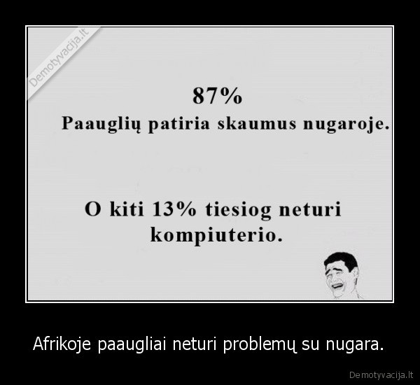 Afrikoje paaugliai neturi problemų su nugara.