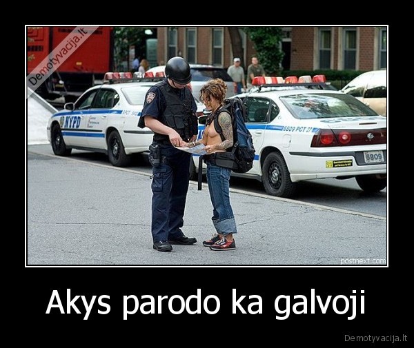 Akys parodo ka galvoji