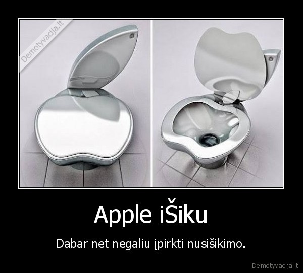 apple,tualetas,sikti