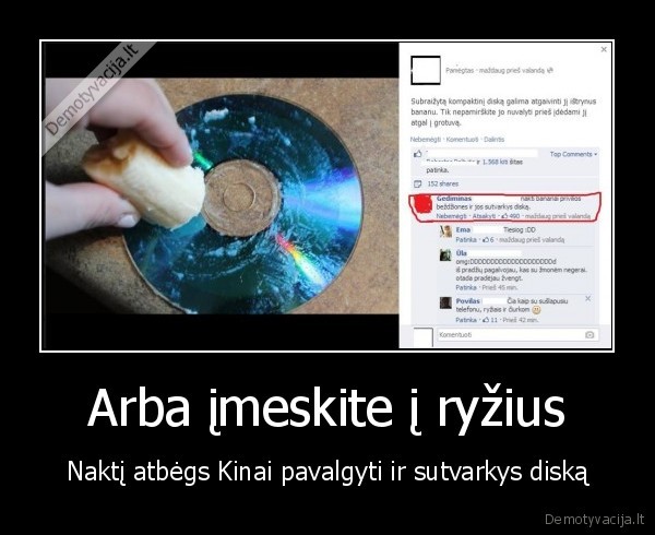 Arba įmeskite į ryžius