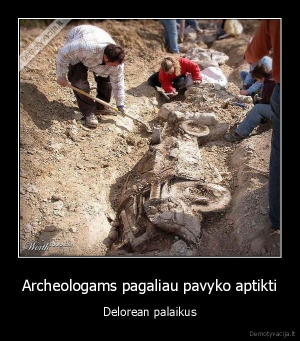 delorean,atgal, i, ateiti,archeologiniai, kasinejimai