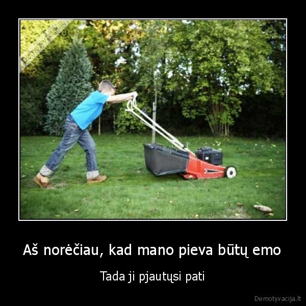 Aš norėčiau, kad mano pieva būtų emo