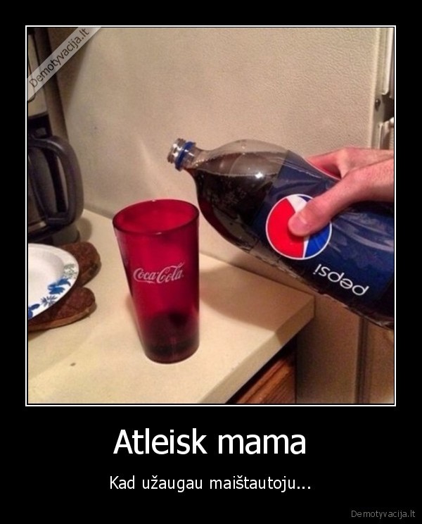 maistas,pepsi,cocacola, stikline