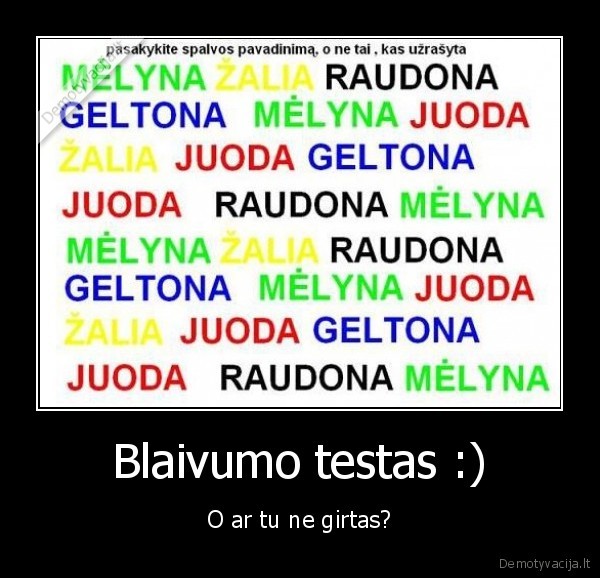 Blaivumo testas :)