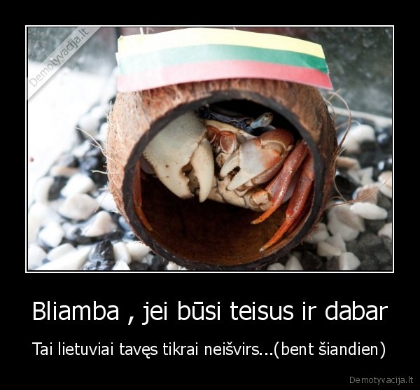 Bliamba , jei būsi teisus ir dabar