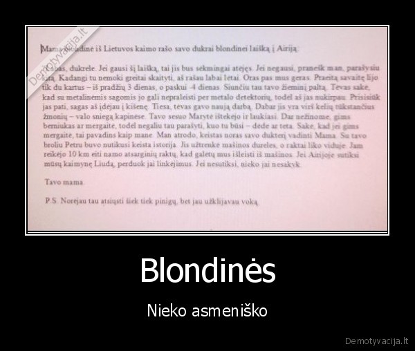 Blondinės