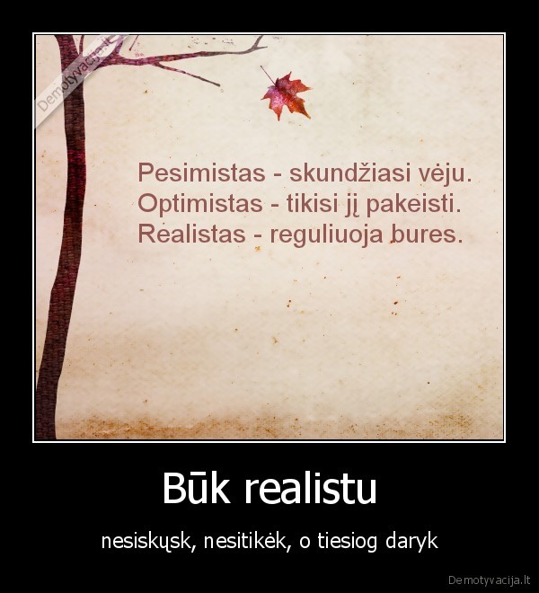 Būk realistu