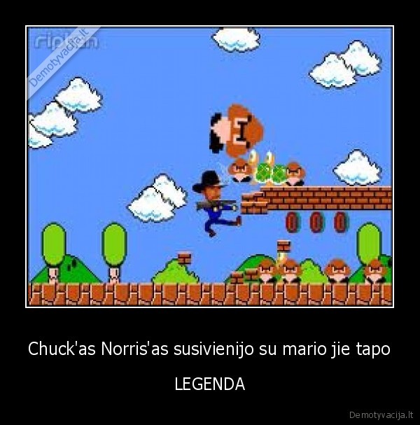 Chuck'as Norris'as susivienijo su mario jie tapo