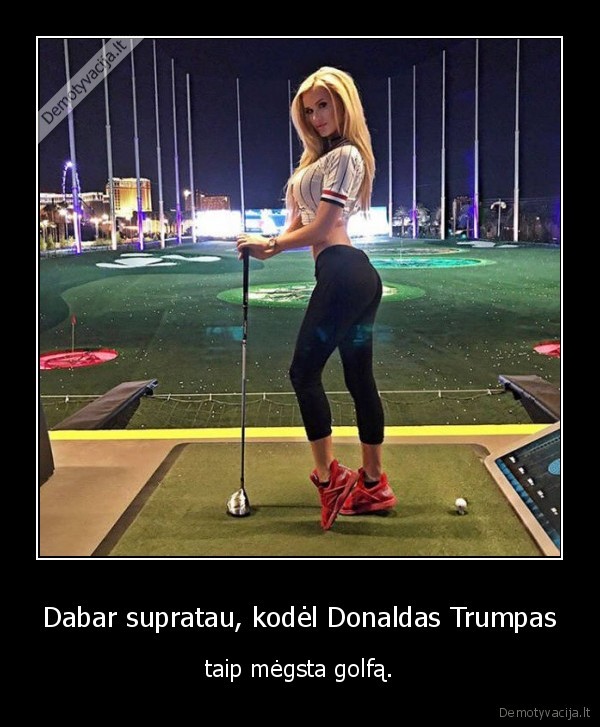 donaldas, trumpas,mergina,sikna,golfas