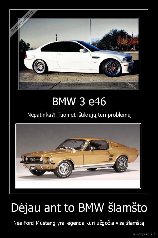 ford, mustang, bmw, gavno