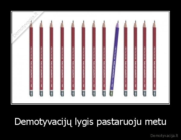 Demotyvacijų lygis pastaruoju metu