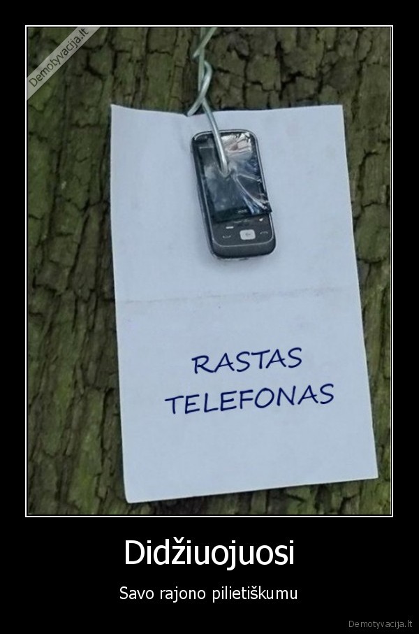 pilietiskumas,rastas, telefonas