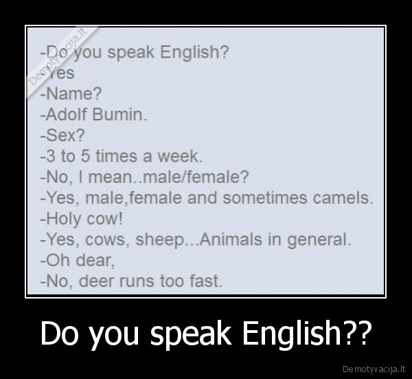 Do you speak English??