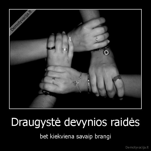 Draugystė devynios raidės