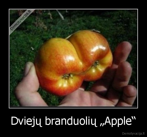 apple,dvigubas, obuolys
