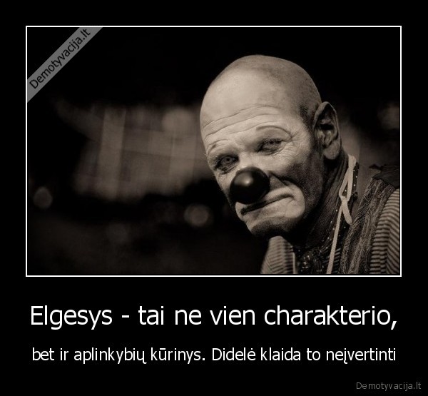 Elgesys - tai ne vien charakterio,