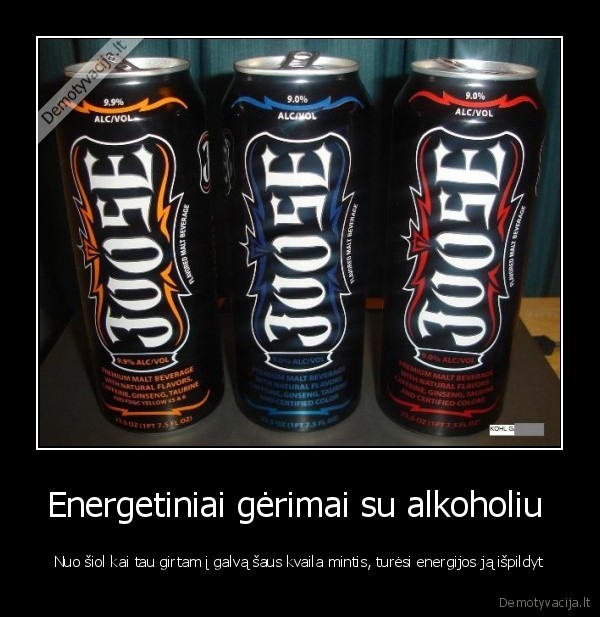 Energetiniai gėrimai su alkoholiu 