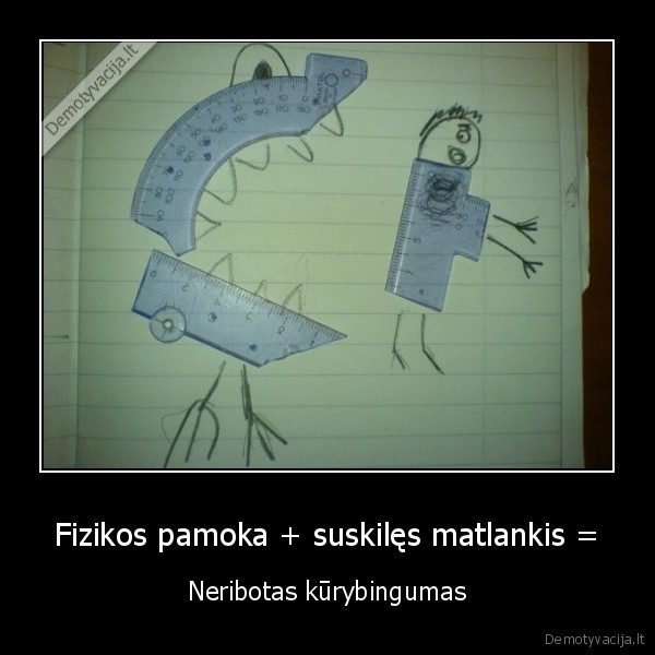 Fizikos pamoka + suskilęs matlankis =