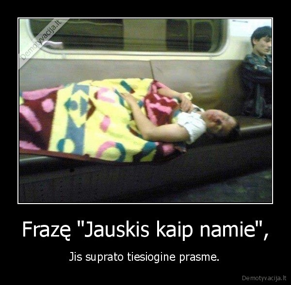 Frazę &quot;Jauskis kaip namie&quot;,