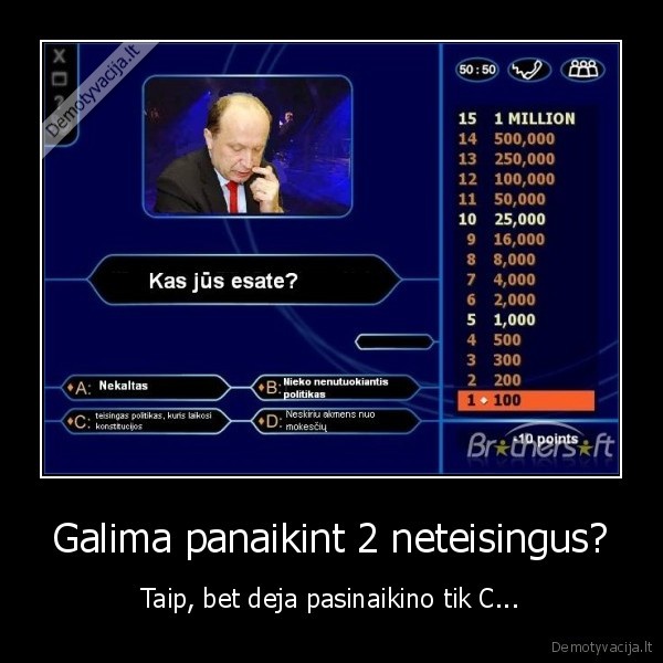 Galima panaikint 2 neteisingus?