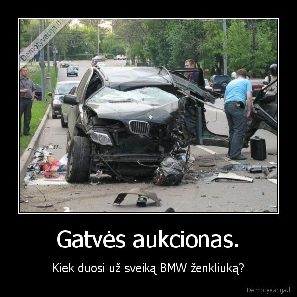 gatve,aukcionas,bmw,zenkliukas