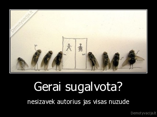 Gerai sugalvota?