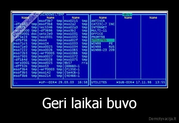 Geri laikai buvo