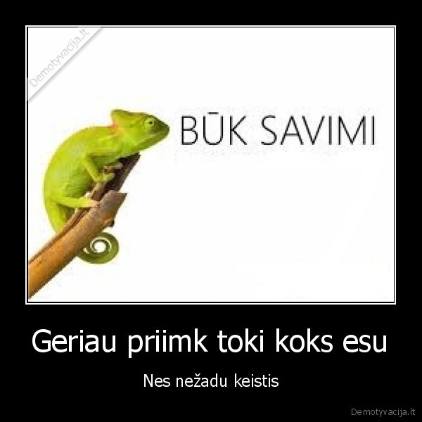 Geriau priimk toki koks esu