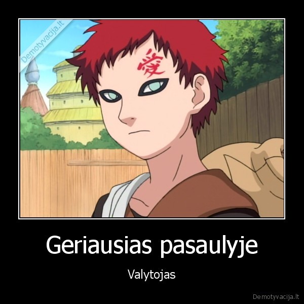 profesija,valytojas,naruto,anime,gaara