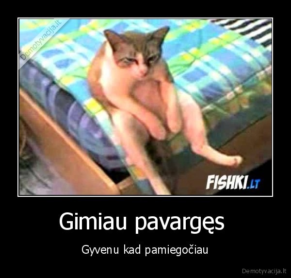 Gimiau pavargęs 