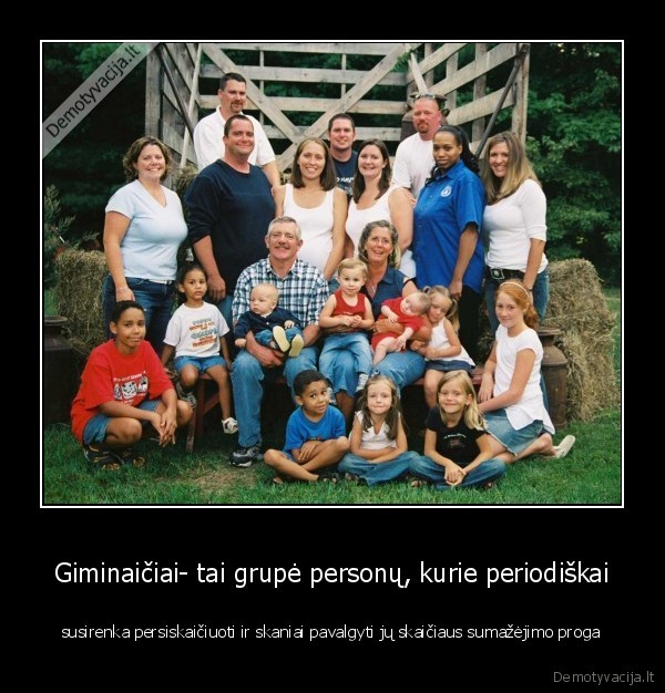 Giminaičiai- tai grupė personų, kurie periodiškai