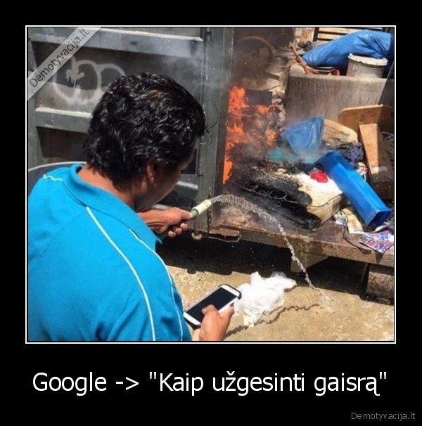 gaisras,google