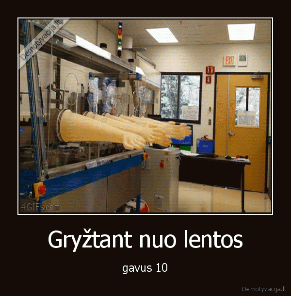 Gryžtant nuo lentos