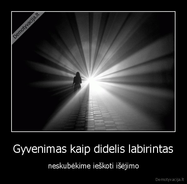 Gyvenimas kaip didelis labirintas