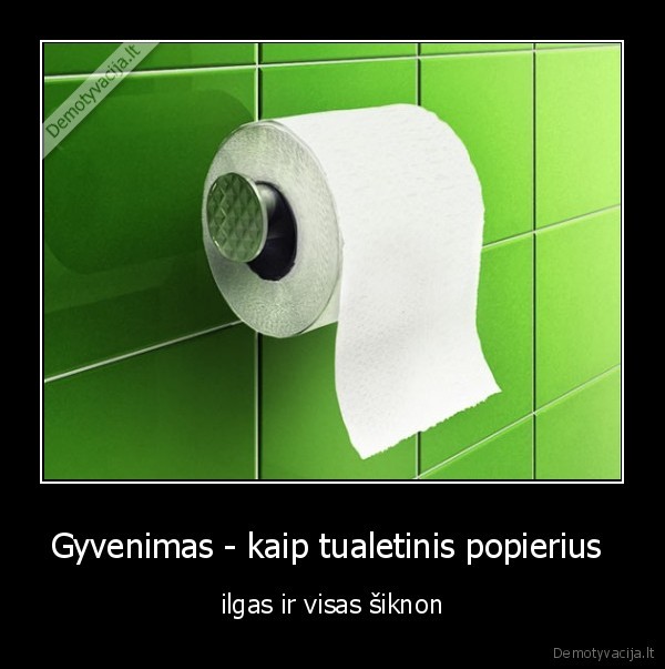 Gyvenimas - kaip tualetinis popierius 