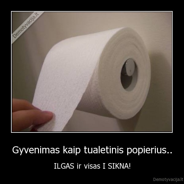 Gyvenimas kaip tualetinis popierius..