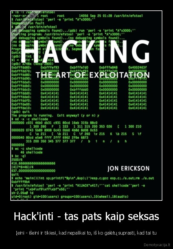 Hack'inti - tas pats kaip seksas
