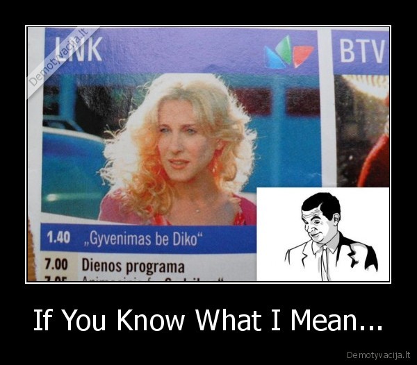 If You Know What I Mean...