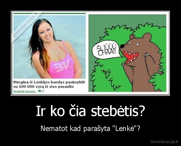 Ir ko čia stebėtis?