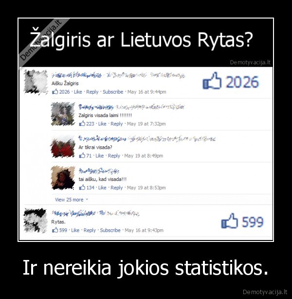 Ir nereikia jokios statistikos.