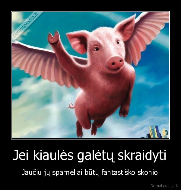 kiaulienos, sparneliai,kiaules, skraido